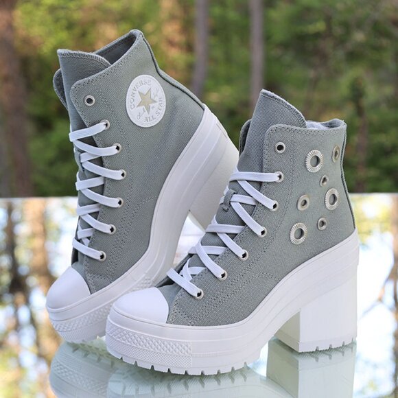 Converse Chuck 70 De Luxe Heel Platform Hi Metal Rings - Picture 2 of 15